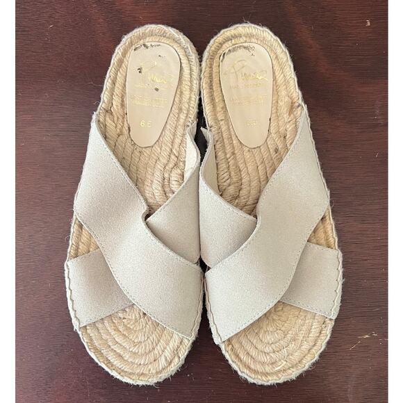 Anthropologie Pima 2 Espadrille Leather Crossover Sandals Size 6.5 - Picture 3 of 7
